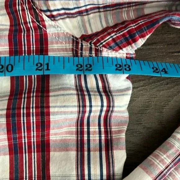 COPY - [XL] True Religion White/Red  Plaid Western LS Button Up Shirt Men - Picture 5 of 8